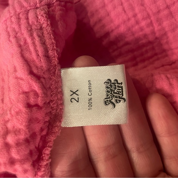 Ascot & Hart Pink Dress Button-Up Back Size 2x - Picture 4 of 5